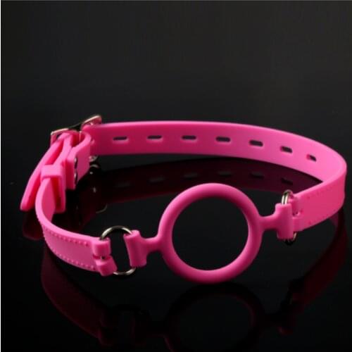 Open Mouth Gag O Ring Medical Full Silicone Head Harness SM Erotic Sex Toys for Couples Bondage Gear BDSM