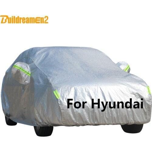 Buildremen2 Cotton Car Cover Waterproof Sun Snow Rain Hail Protect Cover For Hyundai Elantra ix35 Solaris Tucson Sonata Santa Fe