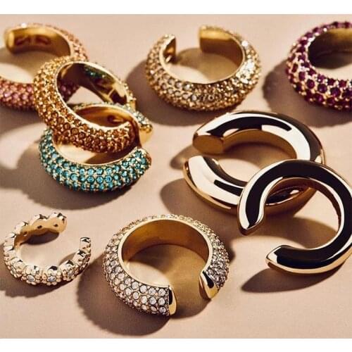 Gold Hoops Earrings for Womem Ear Rings Argolas Em Brincos Round C Shape Hollow Huggie Circle Earrings Kolczyki Damskie piercing