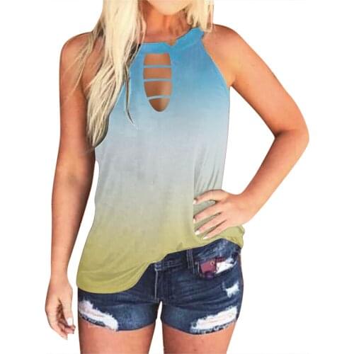 Chaleco mujer Basic tops women clothing Fashion womens tank top Tunic Tie-Dye Sleeveless Tank Top Casual Summer Blouse Shirts