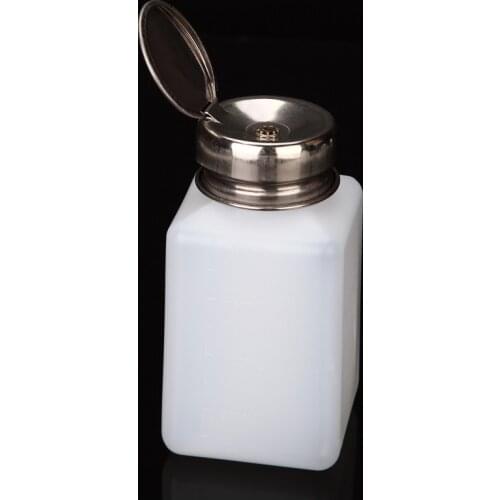 1Pcs 200ML Portable Press Empty Refillable Bottle Liquid Alcohol Pump UV Gel Nail Polish Cleaner Acetone Water Remover Dispenser