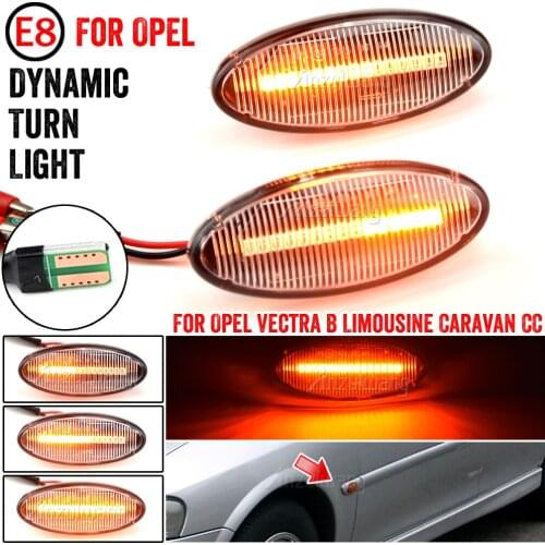 2Pcs Dynamic LED Side Marker Light Turn Signal Lamp For Opel/Vauxhall Vectra B MK1 1995 1996 1997 1998 1999 2000 2001 2002 2003