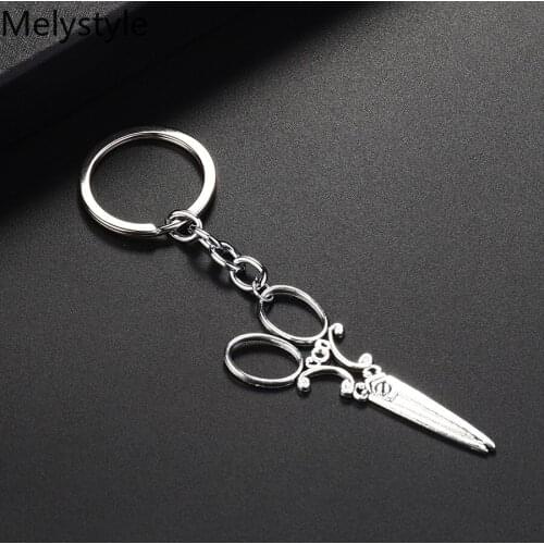 2019 Fashion Keychain sewing-scissors Pendants DIY Men Jewelry Car Key Chain Ring Holder Souvenir For Gift