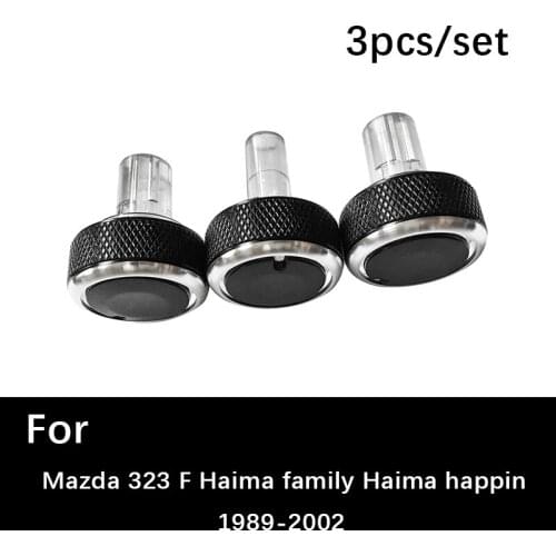 3pcs/set car ac knob air conditioning knob heat control switch ac knob For mazda 323 F Haima family Haima auto accessories