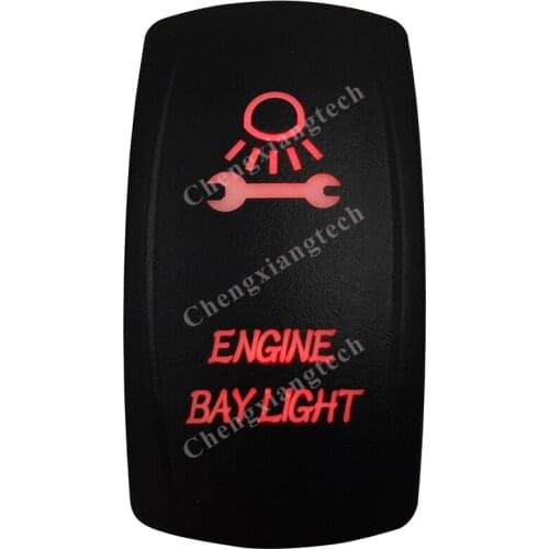 Red Led Car Boat Dashboard Light Rocker Toggle Switch Enging Bay Light 5P ON OFF SPST for Carling ARB Narva 4x4 Style