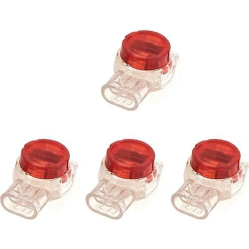 55 Pieces Gel Splice UR Connector 3 Port Wire Connectors Red+Clear Drop Shipping