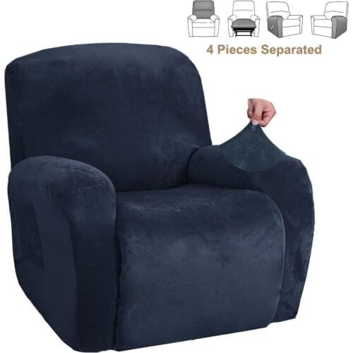 4 Separate Piece Recliner Chair Cover Sofa Couch Armchair Cover Thick Soft Lazy Boy Recliner Slipcover Elastic Stretch Washable