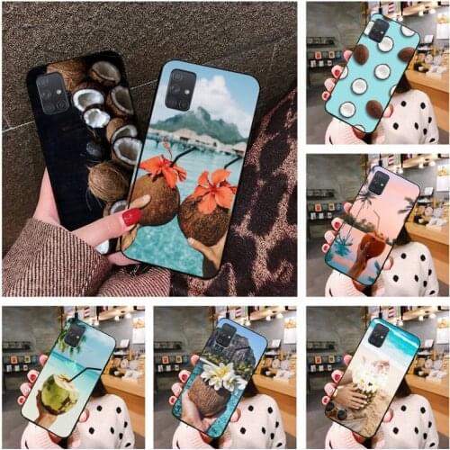 Coconut fruit on the beach Phone Case For Samsung Galaxy A21S A01 A11 A31 A81 A10 A20E A30 A40 A50 A70 A80 A71 A51