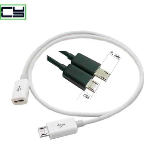 Long plug Micro-USB 5pin Micro USB USB 2.0 Male Connector to Micro USB 2.0 Female Extension Cable 10cm 25cm 50cm 100cm 20