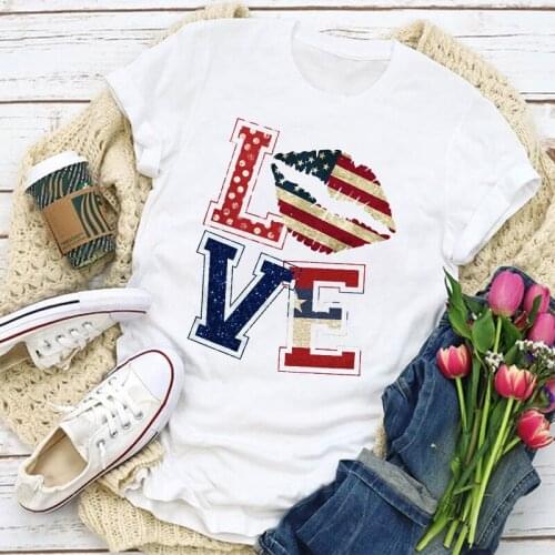 FIXSYS Summer New Fashion Love Graphic Letters Printed Women T-shirt Ladies Harajuku Casual Tops Tee Girls Short Sleeve Tshirts