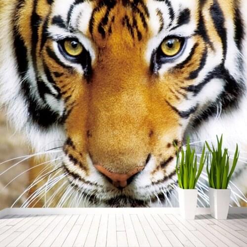 Personalized Customization Modern Simple Animal Tiger Photo Mural Wallpaper Classic Living Room Study Home Decor Wall Papers 3 D