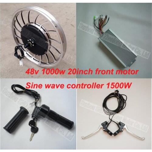 48V 1000W motor kit electric bike disk brake front 72V hub motor for 20inch 60V e-bike with sine wave controller G-S399