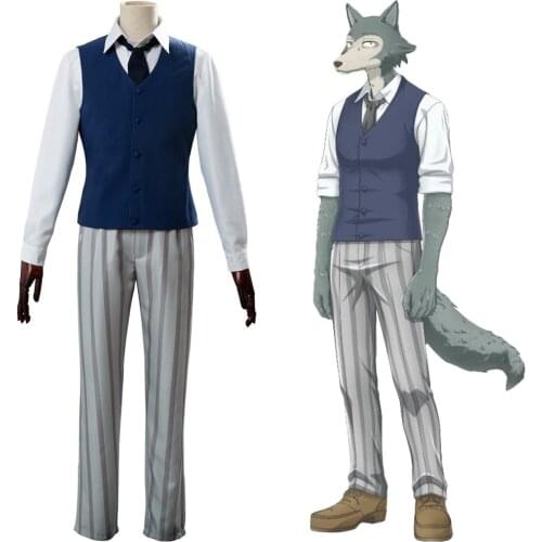 Anime Beastars Cosplay Cherryton High School Boys Uniform Louis Legosi Costume Outfit Full Suit