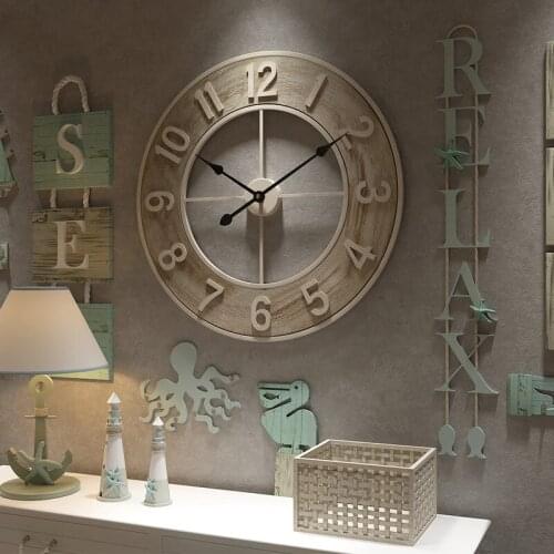 Creative Europe Vintage Wall Clock Luxury Large Wall Clocks Mute Living Room Bar Home Decor Big Watch Wall Quartz Wandklok