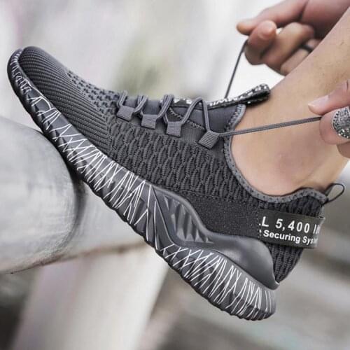 Big Size Breathable Sneakers Man Sport Summer Sports Shoes Male Running Shoes Jogging Gray Basket Fitness Runners Sapatos E-465