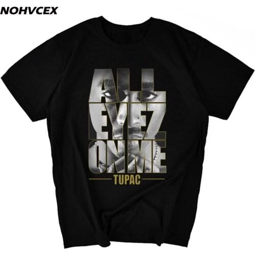Summer Dress 2pac Tupac All Eyez On Me Hip Hop Rap Nice Men T-Shirt Short Sleeve Cotton Printed Custom
