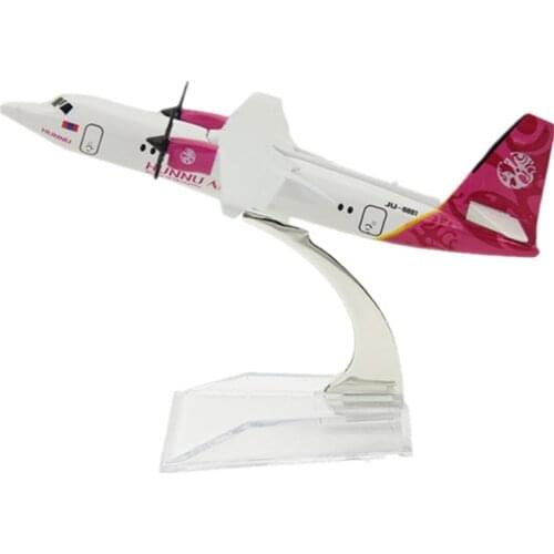 16CM Fokker 50 FK50 Hunnu Air Airplane Model Diecast Aircraft Airliner Plane Toy Model Kids Gift Collectible Display