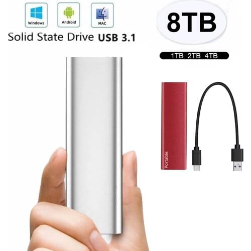 NEW SSD HDD 2.5 8TB External Solid State Drive 4 Tb Storage Device Hard Drive Computer Portable USB3.1 SSD Mobile Hard Drive