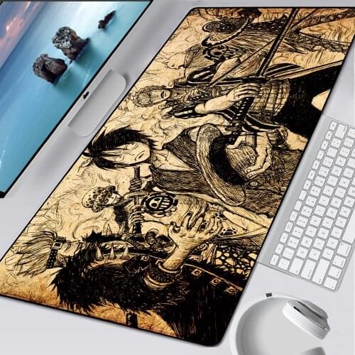 One Piece Cartoon Mouse Pad Anime Notbook Computer XL Mousepad Overlock Edge Big Gaming Gamer to Laptop Speed Keyboard Mouse Mat