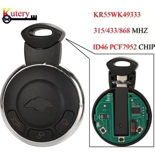 Kutery 10pcs/Lot Remote Smart Car Key For BMW Mini Cooper S ONE D Clubman Cabrio 315/433/868MHz ID46 PCF7953 Chip KR55WK49333