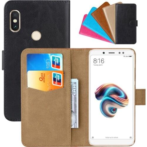Luxury Wallet Case For Xiaomi Redmi Note 5 Pro (India) PU Leather Retro Flip Cover Magnetic Fashion Cases Strap