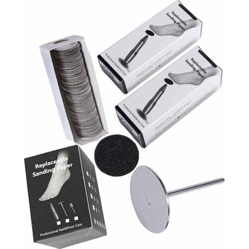 100pcs Replacement Sandpaper Disk Sanding Paper For Pedicure Foot Rasp Files Dead Skin Pedicure Tool