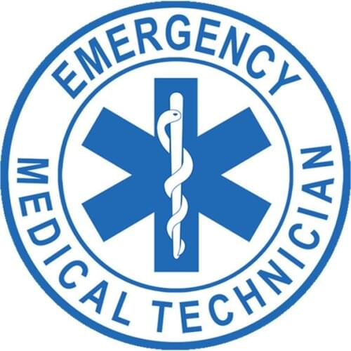 10CM*10CM Star of Life EMT Emergency Medical Technician Car Sticker and Decal PVC
