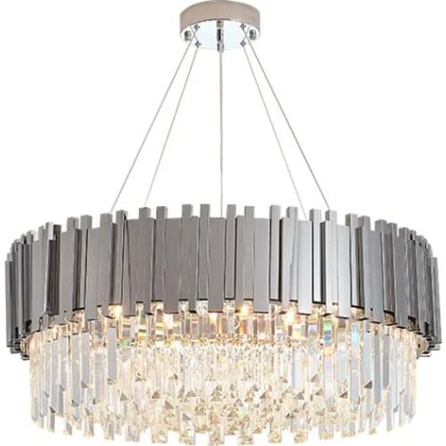 LED Modern Round Gold Silver Crystal 4 tier Designer Chandelier Lighting Lustre Suspension Luminaire Lampen For Dinning Room