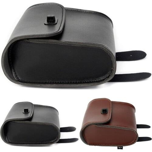 Universal Synthetic Leather Bar Mount Luggage Saddle Bag Motorcycle Bicycle Tool Pouch