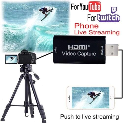 USB2.0 HDMI 4K 30Hz Video Capture HDMI to USB 2.0 Video Capture Card Game Record Box for Mac OS Windows Android Live Streaming