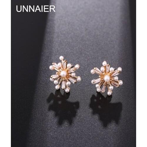 Earrings female small pearl zircon metal earrings S925 silver needle hypoallergenic 2021 new temperament fashion earrings