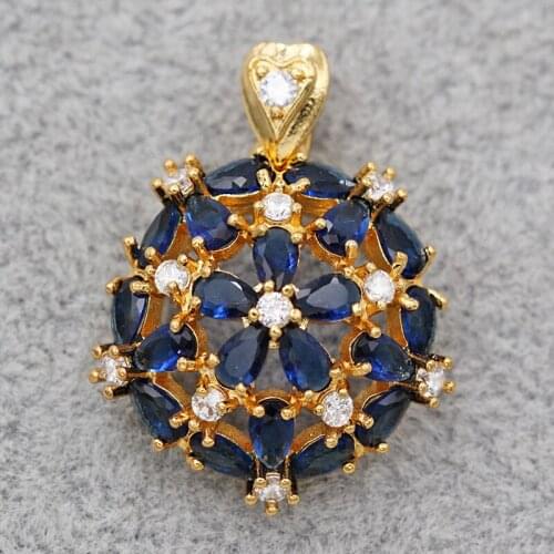 Bohemian Pendant for Women White Gold Plated Red Green Zirconia Necklace Pendant Fashion Wedding Jewelry accessories Gift