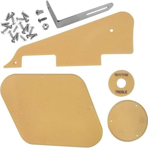 1set Cream Pickguard /Cavity /Switch Covers/Pickup Selector Plate /Bracket/Screws for LP Style Guitar Replacement