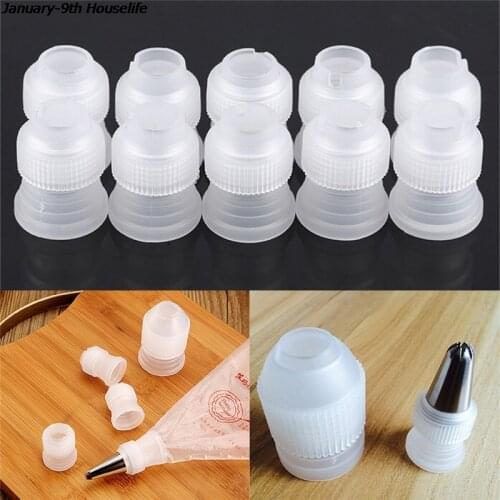 10 Pieces Coupling Adapter Icing Piping Nozzle Bag Cake Flower Pastry Decoration Tool