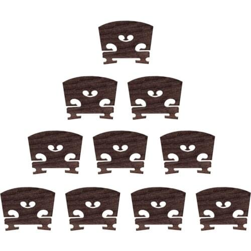 10Pieces Master 4/4 Violin Ebony Bridge Durable String Accessory Parts