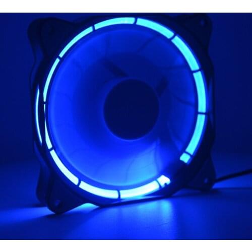 2pcs Blue 120mm fan Computer LED Fan Water Cooler Cooler Fan Case Cooler Fans Cooling Case Fan CPU fan dual led ring screw
