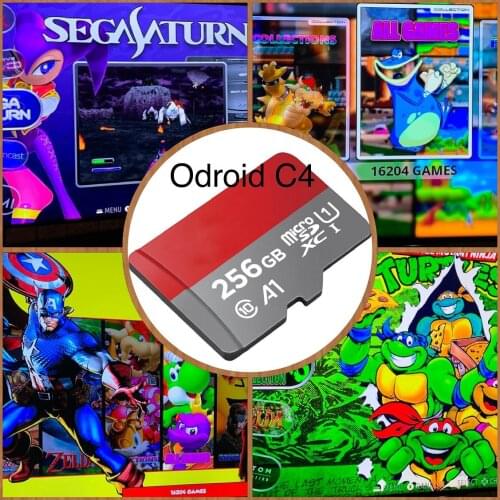 256GB Odroid C4 EmuElec 3.7 256G 16,000+ Games, SD Card ONLY! Tons Of Fun, Best on Earth. Plug and Play