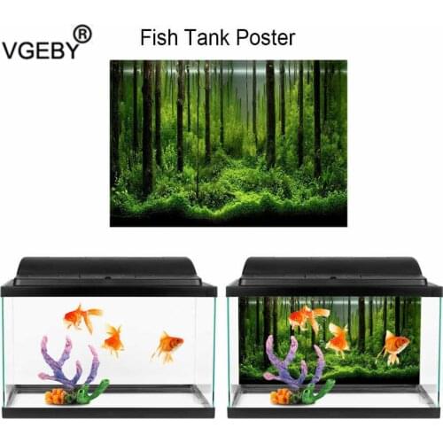 PVC Aquarium Background Poster Decoration Fish Tank Wall Lanscaping Decorative Background Poster forAquarium Decoration