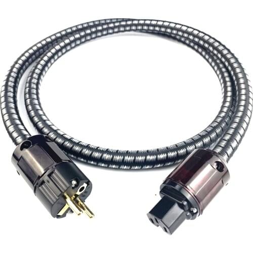 OFC Audiophile Hifi Audio Power Cable 3*4mm Conductor P-079 Plug EU/AU/US Version AC Cord