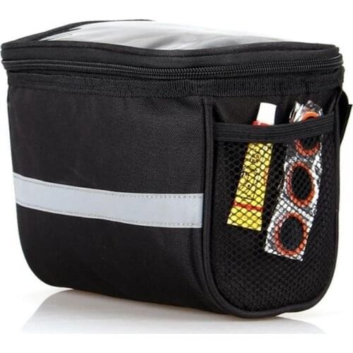 Large Capacity Waterproof Bicycle Front Handlebar Basket Storage Bag Cycling Pouch MTB Bike Front Bag Outdoor Bike Accessories