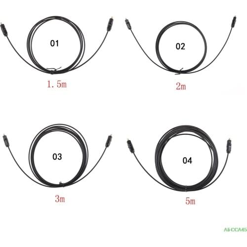 Digital Audio Optical Fiber Cable Toslink SPDIF Cord PVC For DVD VCR Player HI-FI Speaker 1.5m 2m 3m 5m
