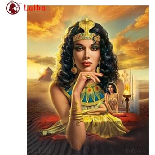 DIY round square diamond embroidery Abstract Art, Queen of Egypt pattern cross stitch kits 5d diamond painting rhinestone