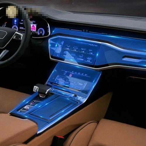 For Audi A6 A7 C8 2019-2021car Interior Center console Invisible suit TPU protective film Anti-scratch Accessories Refit LHD RHD