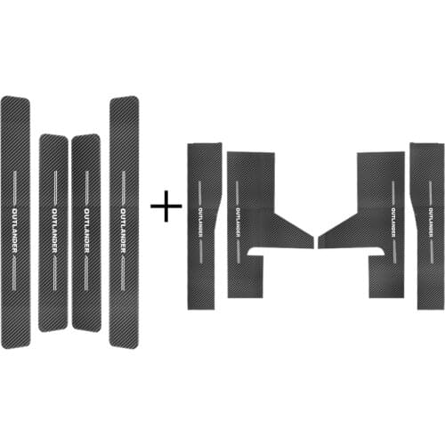 For Mitsubishi Outlander 2013 to 2020 High-quality leather Plate Door Sill Welcome Pedal Car Styling Accessories 8pcs/set