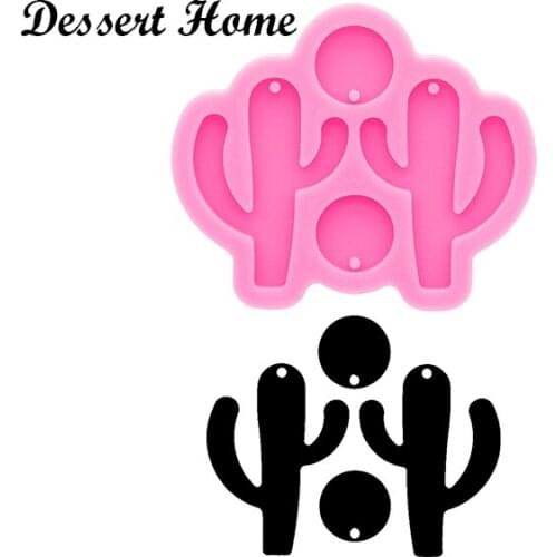 DY0729 Bright Cactus mold Resin Craft for Earring, Chocolate Silicone Molds, DIY Epoxy Jewelry Resin Casting Molds