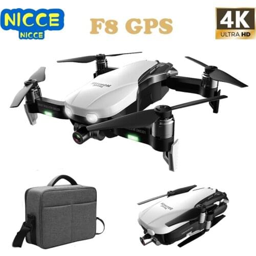 F8 GPS Drone with 4K 1080P Camera Two-Axis Anti-Shake Self-Stabilizing Gimbal WiFi FPV Brushless Quadrocopter VS Zen K1 SG906