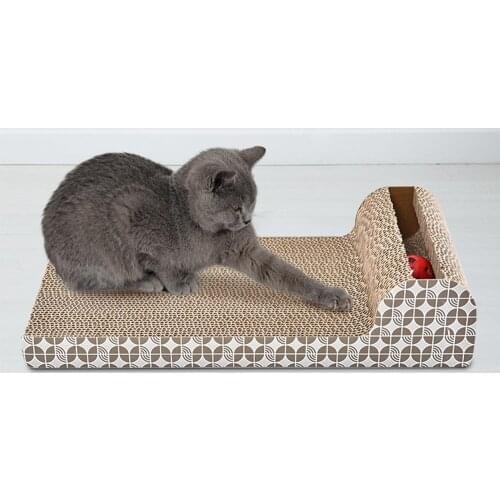 Cat Scratcher Toy Corrugated Cat Scratch Board Pad Grinding Nails Interactive Protecting Furniture Cat Toy Large Size Cardboard