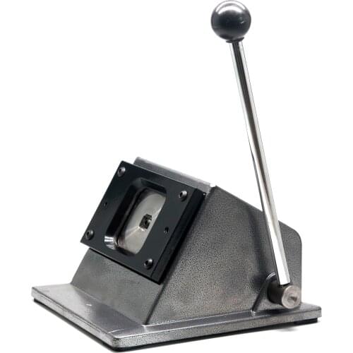 Square 35*35mm Paper Cutter Cutting Machine Art Metal Customized Logo Item Pin Button cutting size 42*42mm