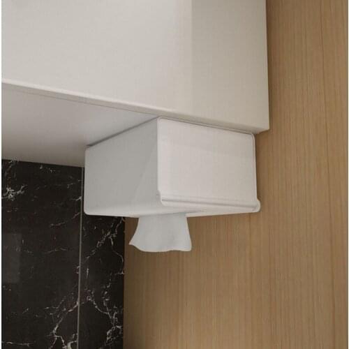 Multifunction Paper Box Paste Wall-mounted Type Paper Towel Holder Toilet Tissue Cover Napkin Holder Kitchen Tissue Box