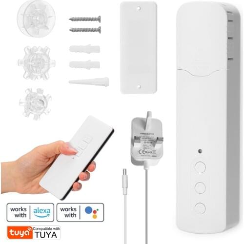 Tuya WiFi TM616EGWT Electric Curtain Motor Smart Motorized Chain Roller Blind Pull Bead Curtain Motor Work For Alexa Google Home